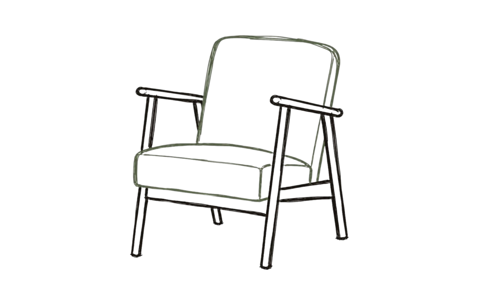 my therapy chair as a sketch